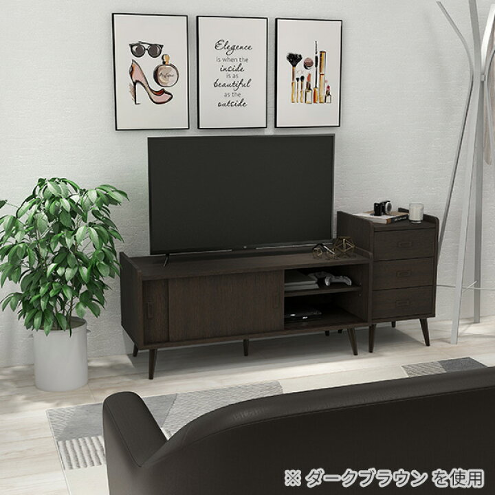 楽天市場】テレビ台 ローボード 120cm 収納 戸棚 北欧 白家具 扉 