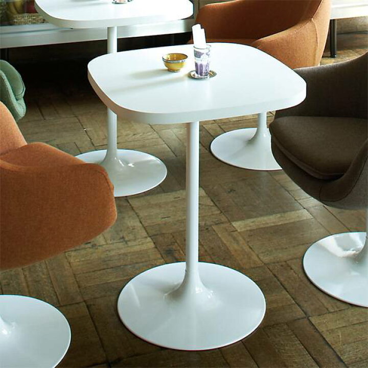 楽天市場】北欧 カフェテーブル 60 1本脚 ホワイト カフェ テーブル 