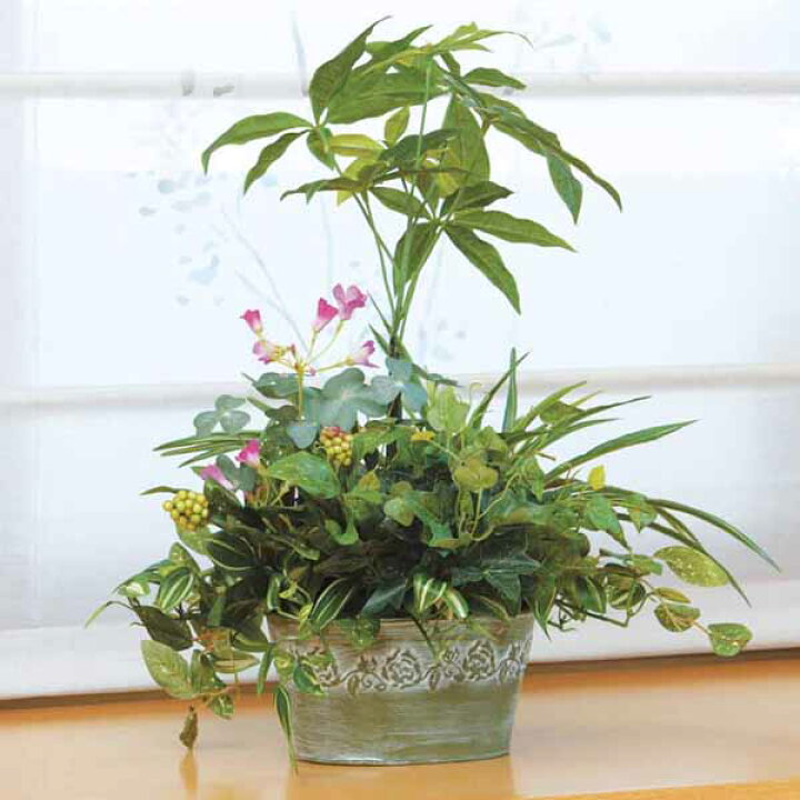楽天市場 光触媒 デスク 観葉植物 寄せ植え パキラ 高さ45cm テーブルタイプ ミニ 人工観葉植物 ミニ観葉植物 フェイクグリーン 光の楽園 人工 植物 新築祝い プレゼント 友人 造花 消臭 抗菌 防汚 除去 空気浄化 イミテーション 植物 観賞 グリーン 緑 リビング オフィス