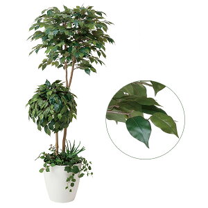 観葉植物 大型 光触媒 インテリア 大きい 人工植物 フェイクグリーン 人工樹木 アートグリーン 幸福の木 造花 抗菌 防汚 消臭 ホルムアルデヒド 除去 分解 空気清浄 植物 ベンジャミン 高さ18