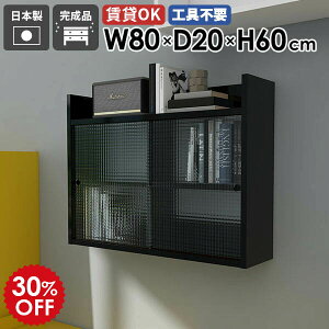 ウォールキャビネット キッチン ウォールシェルフ 2段 黒 壁掛け 扉付き収納 吊り戸棚 食器棚 壁掛け収納 石膏ボード 壁掛けラック 本棚 飾り棚 リビング ウォールラック 賃貸 オフィス 省ス