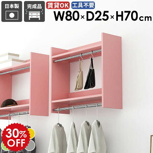 ハンガーラック 壁掛けハンガーラック ベッドルーム ディスプレイ ウォールシェルフ 家具 衣類収納 シンプル 収納棚 取り付け 石膏ボード 賃貸 洗面所 スリム コート掛け 玄関 棚付き クロ