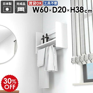 ウォールラック ハンガーラック クローゼット 飾り棚 壁面収納 壁付け 賃貸 小物 壁に付ける コートラック 便利 収納ラック ハンガー コート掛け 帽子 キッチン 子供部屋 ウォールシェルフ