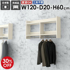 壁掛けラック ベッドルーム ディスプレイ ウォールシェルフ 家具 衣類収納 シンプル 収納棚 パイプハンガー 取り付け 石膏ボード 賃貸 洗面所 おすすめ スリム コート掛け 玄関 棚付き クロ