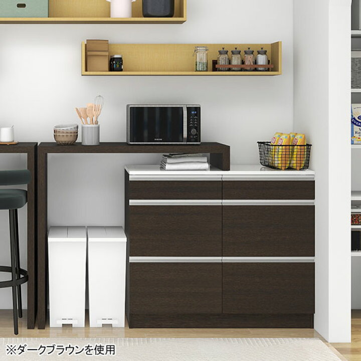 楽天市場】キッチンカウンター レンジ台 食器棚 伸縮 間仕切り 