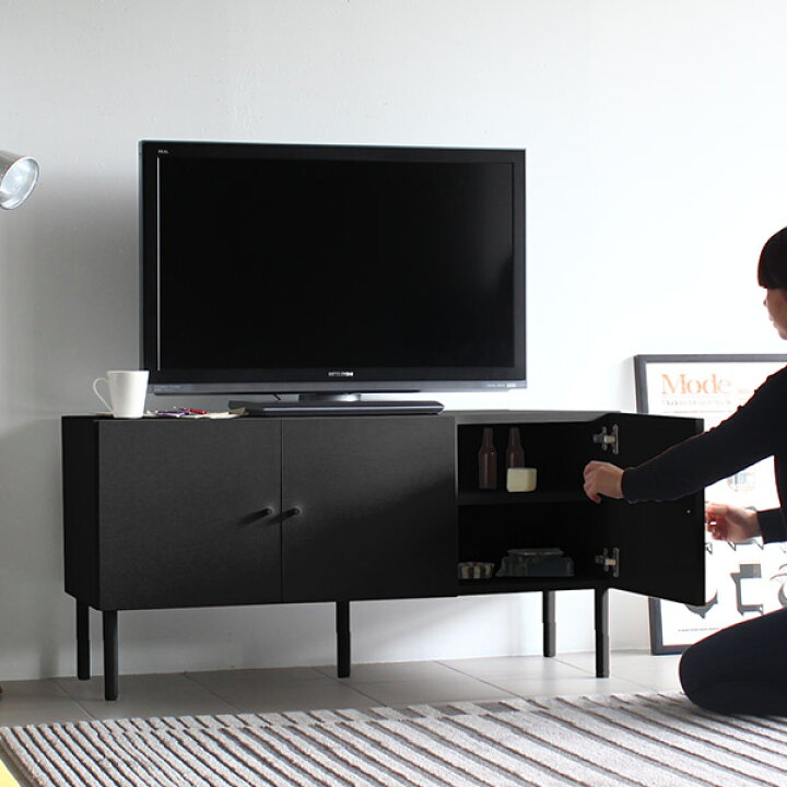 楽天市場】テレビ台 120cm ローボード テレビボード 120 黒 リビング 