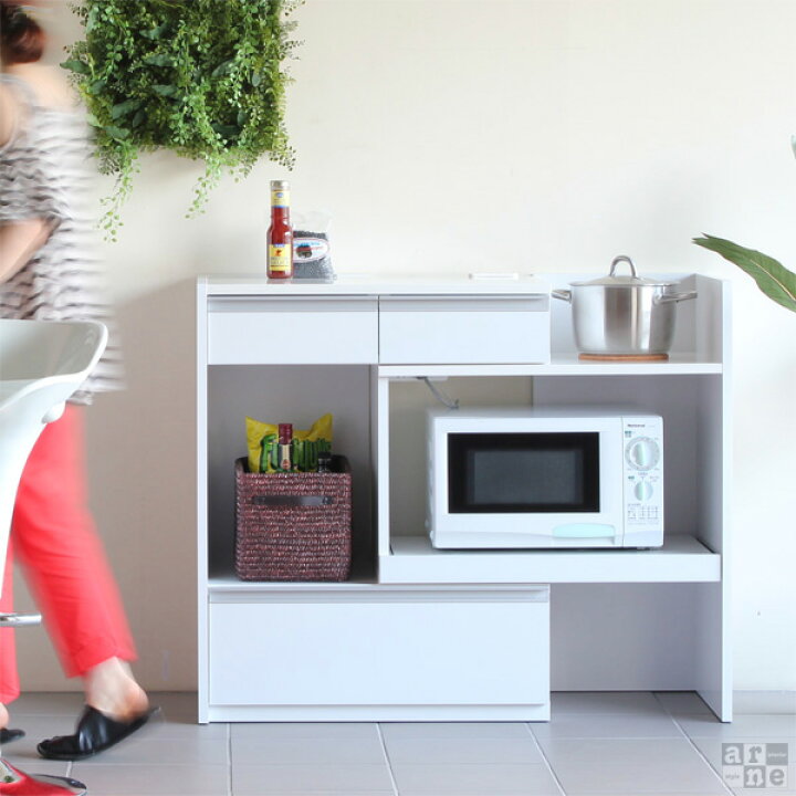 楽天市場】カウンターテーブル レンジ台 大型レンジ対応 完成品 幅80 