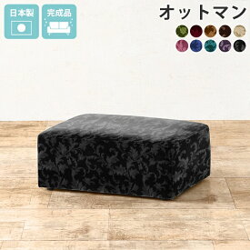 オットマン フットスツール スツール 低め ベロア チェア ソファー 一人用 低い 黒 フロアスツール ロースツール ミニソファ ミニソファー 可愛い ローソファ ローソファー フロアソファ 一人掛け フロアソファー 足置き ロータイプ 1人掛け 日本製 HuntOT ミカエル □