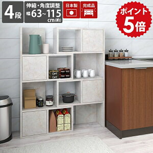 リビング収納 ディスプレイラック 扉付き 完成品 本棚 ラック 4段 ディスプレイ 棚 オープンシェルフ 重厚感 オープンラック 目隠し 奥行30cm 収納棚 扉付 マルチラック 鏡面 モダン 収納 リビ