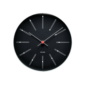yKizAlRuZ Ǌ|v oJ[Y ubN 290mm EH[NbN / ARNEJACOBSEN Wall Clock BANKERS Black 290