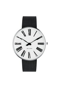 �y�������K�i�z�A���l���R�u�Z�� 40mm �r���v ���[�}�� �u���b�N �X�e�����X ���b�V���x���g �E�H�b�` / ARNEJACOBSEN ROMAN WATCH