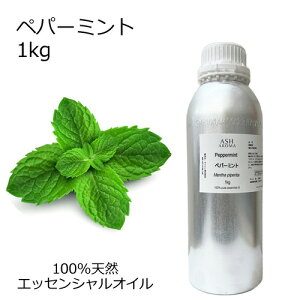 ペパーミント 大容量 1kg 業務用 エッセンシャルオイル アロマオイル 精油 アロマ 100%天然 AEAJ表示基準適合認定精油 領収書対応 インボイス対応 安全データシートMSDS発行可 サンプル対応