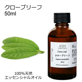 クローブリーフ 50ml アロマオイル エッセンシャルオイル 精油 天然100% 植物由来 高品質 AEAJ認定 スパイス系 香り 丁子 丁香 アロママッサージ アロマスプレー ハウスキーピング アロマバス 業務用 ASH AROMA