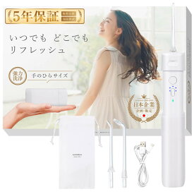 【歯科医・衛生士・医師 監修 】 口腔洗浄器 ジェットウォッシャー IPX7防水【日本企業】携帯用 200ml