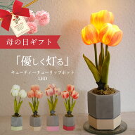 【母の日 ギフト 遅れてごめんね！】 造花 インテリア led フラワーライト 【 キューティー チューリップ…