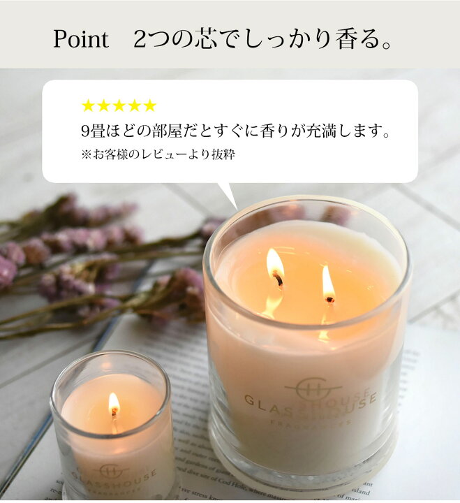 楽天市場】アロマキャンドル キャンドル ギフト 【 GLASSHOUSE 