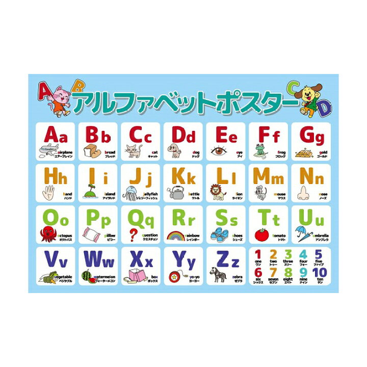 楽天市場 アルファベット 学習ポスター A3サイズ 4 297mm 日本製 知育玩具 A3 ポスター 学習ポスター トゥール