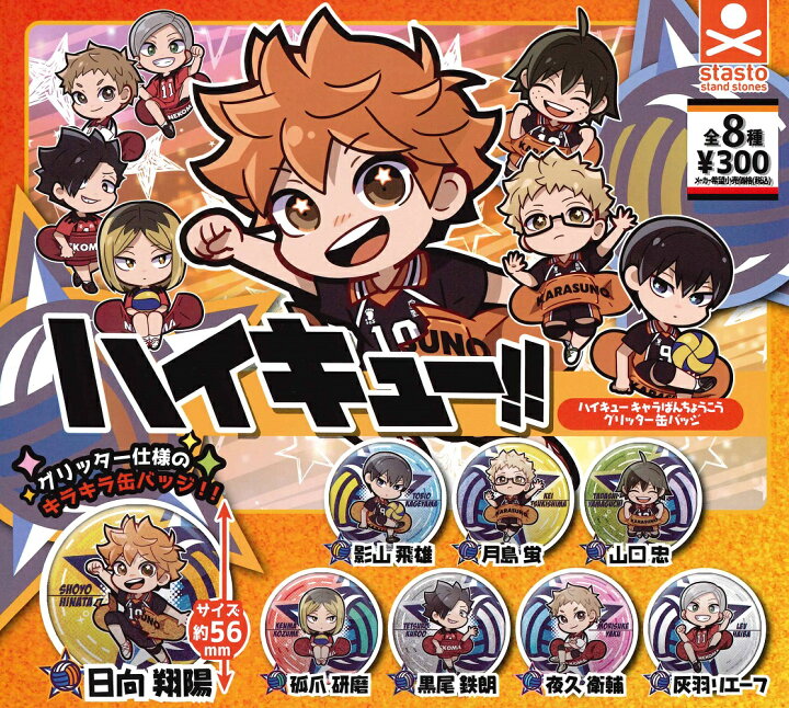 楽天市場】ハイキュー!! キャラばんちょうこうグリッター缶バッジ 【全 