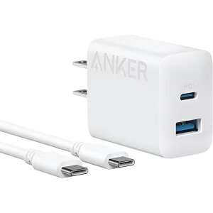 Anker USB�}���[�d�� Anker Charger with USB-C �� USB-C �P�[�u�� �yB2348N21 �z���C�g�z
