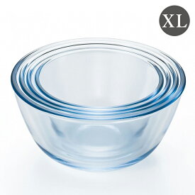 【26日まで全商品ポイント10倍！】ボウル XLサイズ 石塚硝子 Bake Cook ベイクック ミキシングボール 2500mL 耐熱ガラス 電子レンジOK オーブンOK 調理器具 製菓 お菓子作り キッチンツール