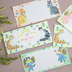 Aiko Fukawa 一筆箋 Happiness レター 便箋 布川愛子 表現社 かわいい cozyca products 日本製 文房具 ステーショナリーメール便
