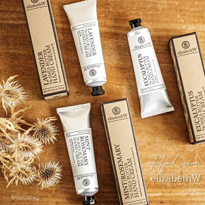 【4日20時~マラソン期間P10倍】elizabethW エリザベスW ハンドクリーム 94g ハンドケア 送料無料 ギフト 女性 ミントローズマリー シアバター 持ち運び便利 携帯用 ミニサイズ プレゼント