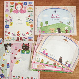 Aiko Fukawa 便箋のみ cat and onepiece・Little Window 日本製 cozyca products メール便 おしゃれ かわいい