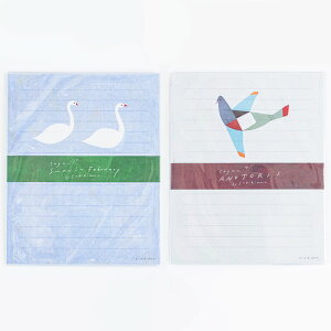 Subikiawa. レターセット おしゃれ 大人 可愛い Swan in February・ANOTORI cozyca products Letter set メール便 表現社