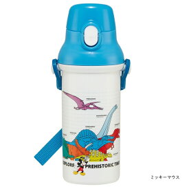 プラワンタッチボトル 480ml 食洗機対応 水筒 日本製 抗菌 直飲み PSB5SANAG ワンプッシュ ショルダーベルト付き スケーター 小学生 幼稚園 保育園 お出かけ 入学 入園 お祝い プレゼント キッズ 子供用