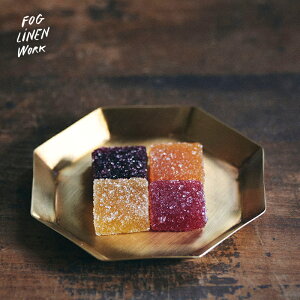 ブラスプレート 八角形 Mサイズ fog linen work フォグ リネン ワーク 小物入れ アクセサリー ケース トレー キッチン リビング ショップ雑貨 アンティーク風 インテリア雑貨 おしゃれ ゴールド