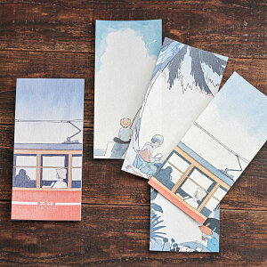 【4日20時~マラソン期間P10倍】藤巻佐有梨 一筆箋 旅路 日本製 美濃和紙 女性 文房具 ステーショナリー かわいい おしゃれ メール便