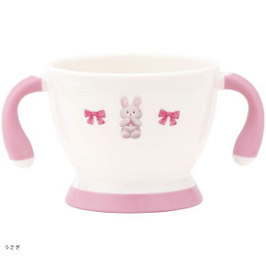 握りやすいベビー両手マグ トレーニング マグ コップ 電子レンジ・食洗機対応 うさぎ くま 食事グッズ べビーグッズ WP21