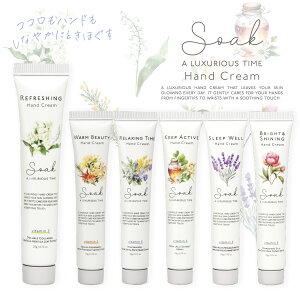 1~7�c�Ɠ��o�� �ySoak Hand Cream�z�\�[�N �n���h�N���[�� ���e�ێ������z�� �v�`�M�t�g ���[���� ���K�戵�X