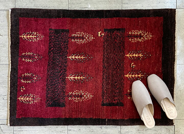 楽天市場】アンティーク オールド絨毯(f) W93cm×H65cm ラグ イラン 
