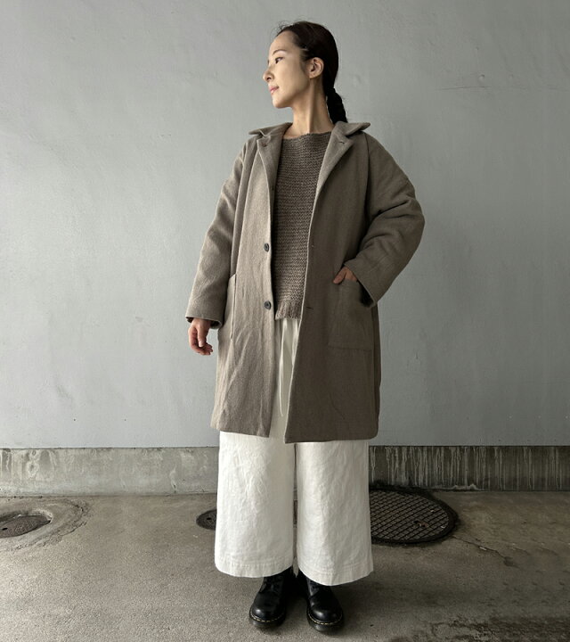 楽天市場】ラスト1点 ICHI Antiquites 織姫炊きコート グレージュ イチ 
