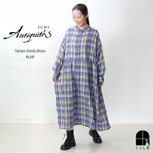 ICHI Antiquite's �^�[�^���`�F�b�N�h���X �u���[ ���� �����O�� �}�L�V�� ������� a���C�� �V���c�����s �R�b�g�� �E�[�� ������� �`�F�b�N�� �C�`�A���e�B�[�N�X 2025 �H�~ �V�� 1100323