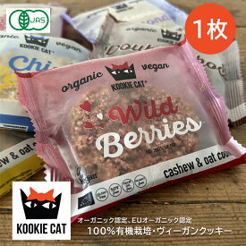 【1枚売り】クッキーキャット オーガニック ヴィーガン クッキー ビーガン 砂糖不使用 スーパーフード ダブルチョコ＆ウォールナッツ ワイルドベリー ソルトキャラメルアーモンド チア＆レモン カシュー＆オーツクッキー パイナップル＆オレンジ 植物性プロテイン 有機栽培