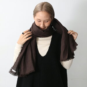【2025年秋 新色 追加】くらし舎別注 fog linen work スカーフ トゥズ フリンジスカーフ 限定品 チョコレート マカダム 茶 ブルーグレー フォグリネンワーク リネン ストール 麻 大判 紫外線対策