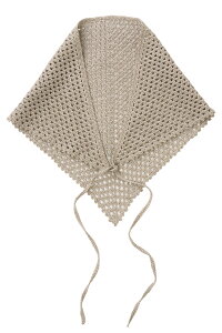 fog linen work フォグリネンワーク リネン ニットスカーフ ブラック ナチュラル バブーシュカ 三角形 三角ニット 手編み ハンドメイド リネン アクセサリー ファッション雑貨 おしゃれ 北欧 ポ