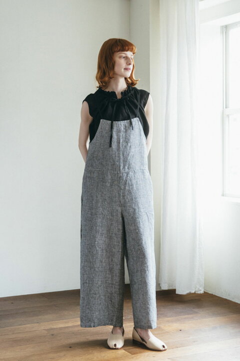 楽天市場】fog linen work フォグリネンワーク マリ サロペット 白黒  