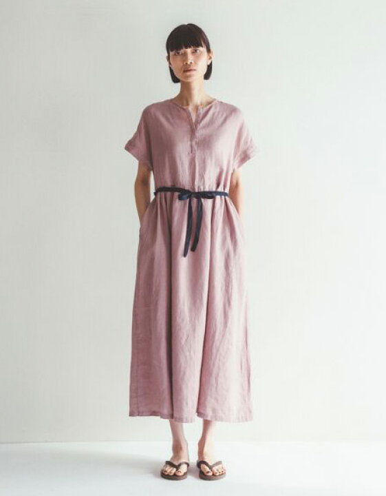 楽天市場 ザラ ワンピース ローズ Fog Linen Work フォグリネンワーク Lwa441 ピンク きれい色 麻 リネン 半袖 ロング丈 スキッパー ゆったり 22 夏服 フォグ 夏 Summer 送料無料 ポイント クーポン対象外 くらし舎