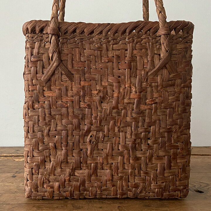 国産山葡萄バッグ 60510 （楽天市場】山葡萄かごバッグ 細網代（大  