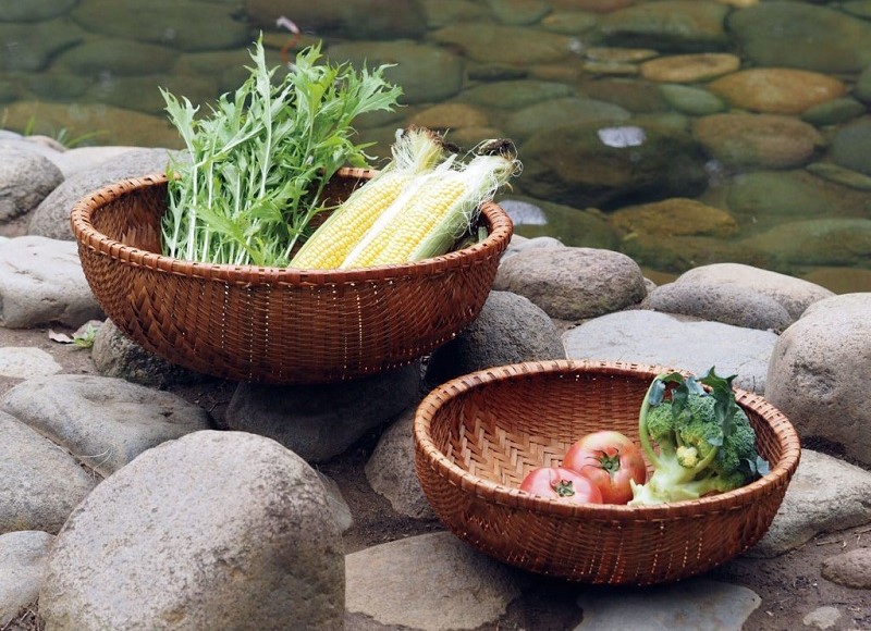 竹 竹籠 野菜かご-
