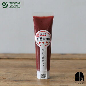 オーサワ 特別栽培 紅玉ねり梅(チューブ)添加物不使用 梅肉をペーストにした本格派練り梅 チューブタイプ まぜごはん おにぎり 梅あえ 梅たたき 梅だれ ドレッシングなどに