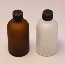 100ml 化粧瓶 ドロッパー付 フロスト加工ガラスボトル （茶色）or（半透明） 正規品 ◆詰め替え/アロマオイル/調合