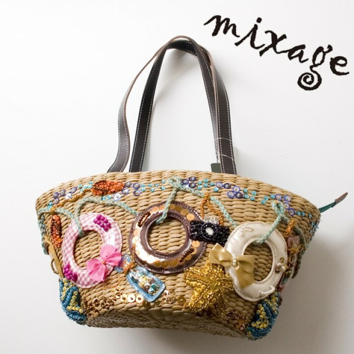 楽天市場】mixage/ミクサージュ かごバッグ マリン！【送料無料】かご  