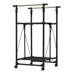 ワンタッチ収納洗濯物干しラックONLR-0040 折りたたみ 洗濯物干し ホワイト ランドリー 室内 ベランダ ステンレス スチール 清潔 部屋干し 一人暮らし ファミリー 新生活メーカー直送商品