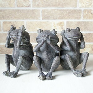 見ざる言わざる聞かざる 3匹カエルの置物蛙雑貨 カエル雑貨 かえる雑貨 かえる雑貨 セットカエル 置物 グッズ アニマル雑貨 インテリア雑貨アンティーク風 レトロ調 オブジェ インテリア小