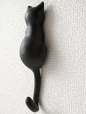 キーフックテールフックテールハンガーしっぽハンガーしっぽフック鍵掛け靴べら掛け壁掛け壁飾り壁デコアンティーク風レトロ調猫雑貨ネコグッズねこグッズ黒猫ねこ猫雑貨ネコ雑貨ねこ雑貨猫雑貨ウォールフックネコ