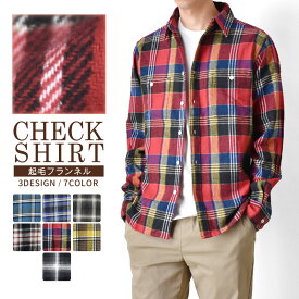 ネルシャツ チェックシャツ 長袖シャツ メンズファッション トップス 服【送料無料】【1-P1U】